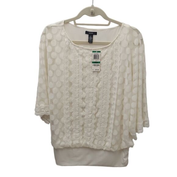 Alfani Prima Bloom Lace Blouse - Picture 5 of 6